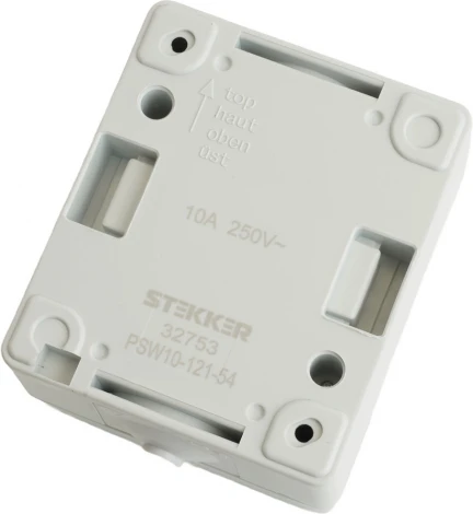 Выключатель двухклавишный (серый,графит) Stekker Велена 32753