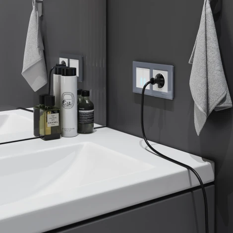 Умный сенсорный выключатель двухклавишный (белый) Werkel W4520601 (a048322)