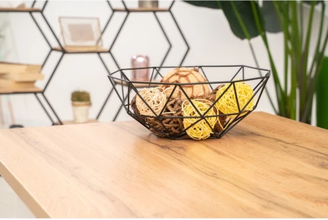 Стол Notta Лота Лофт 140 25 мм белый матовый / дуб вотан 489651