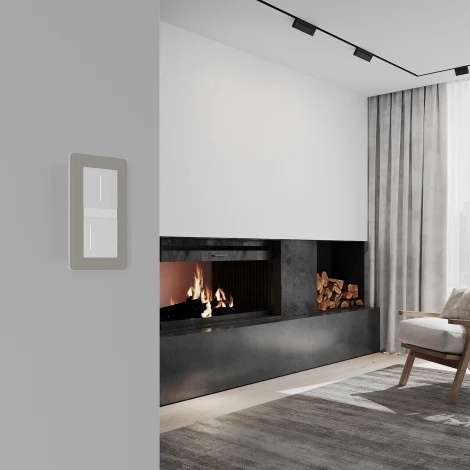 Рамка на 2 поста (дымчатый/белый, soft-touch) Werkel W0023067 (a067260)