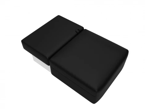 Модуль диван Лига-060 НПБ (ЛДСП,Брус,Фанера/Пластик/Экокожа/Черный) Лига Диванов 130074