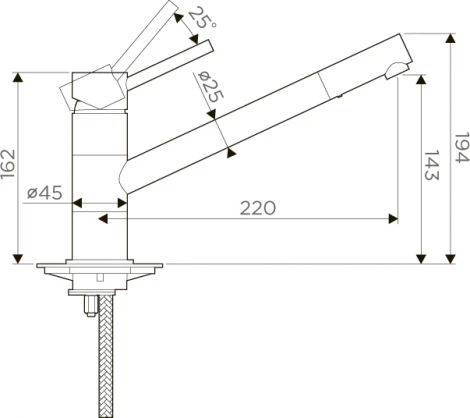 Смеситель Omoikiri Aogashima C для кухонной мойки