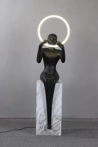 Торшер Alfa Light F2724-02 (LED, 220V, кольцо, фигура человека)