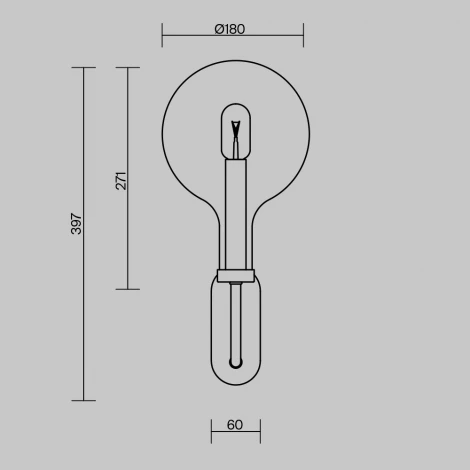 Бра Maytoni Status MOD333WL-01BS (220V, шар)