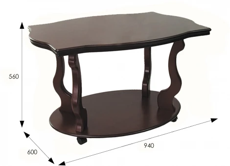 Стол журнальный Берже 3 темно-коричневый от фабрики Mebelik