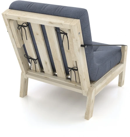 Кресло Arsko Локи сосна графитовая рогожка