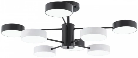 Потолочная люстра светодиодная на штанге Arte Milano Ferrara 250906/8B Bk/Wh (220V, круглые)