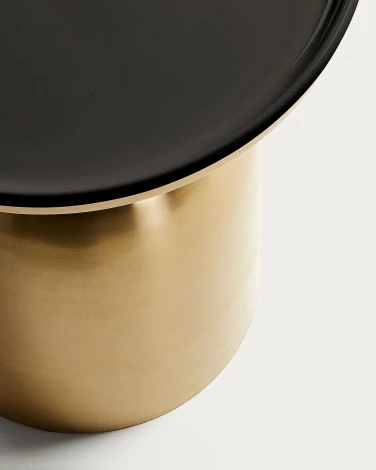 Журнальный стол La Forma (ex Julia Grup) Physic (Черный,Золотой/ Металл,Железо,Латунь)