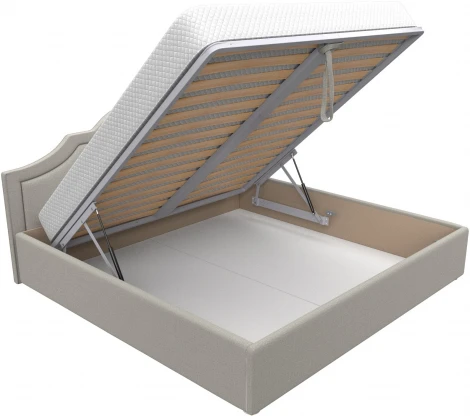 Кровать интерьерная Афина 200 (Бежевый/Рогожка) Лига Диванов арт.123049