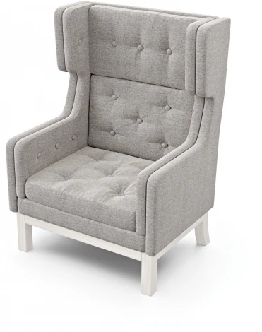 Кресло Arsko Айверс Хай Беленый дуб рогожка серая