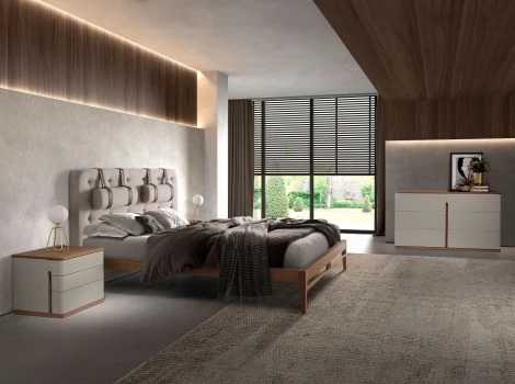 Комод 7168/MC2320DR из серого лака и орехового дерева Angel Cerda 194232