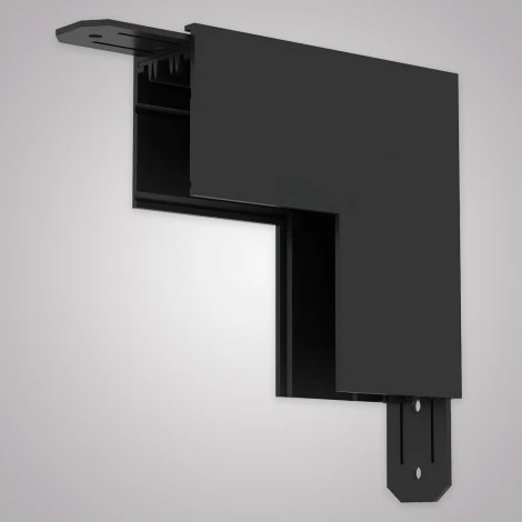 Угловой соединитель внутренний для накладного шинопровода черный AM Group AM544 BK SMART