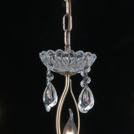 Подвесная люстра ILLUMICO IL0265-5PSQ-39 AB (220V, на цепи, подсвечник, свеча)