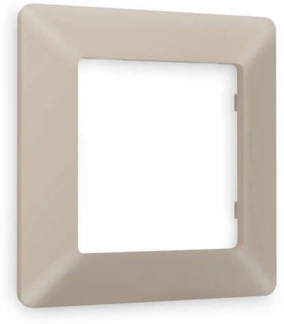 Рамка Ambrella Volt ALFA Line (Серо-бежевый матовый) 1-ая AF110361