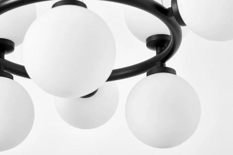 Подвесной светильник Lumina Deco Marsiada LDP 6033-9 BK (220V, на тросе, шарики, молекулы)