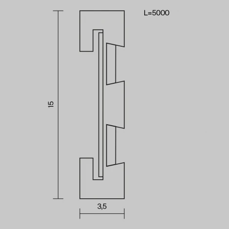 Гибкий шинопровод 5м Flexity черный Maytoni Busbar trunkings Flexity TRX200-115B (48V)