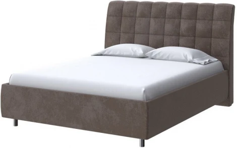 PROxSON Кровать Volumo без основания (Ткань: Велюр Casa Кофейный) 140x200