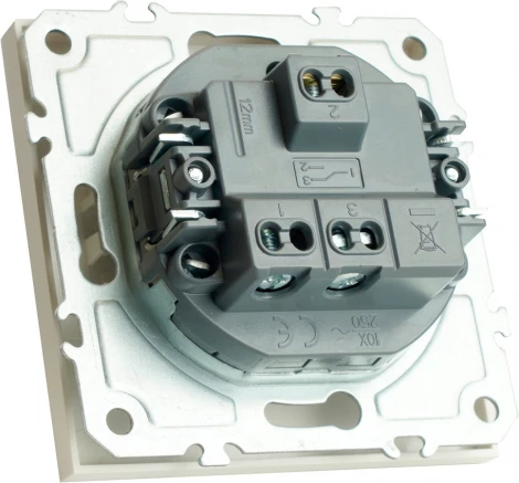 Переключатель одноклавишный (белый) Stekker Эмили 49867