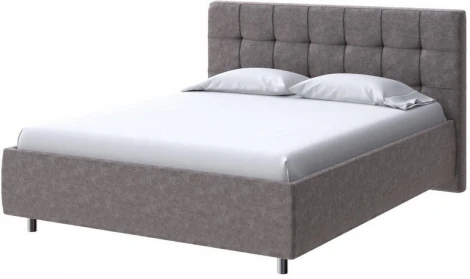 PROxSON Кровать Nety без основания (Ткань: Велюр Gratta 7 Жареный миндаль) 80x190