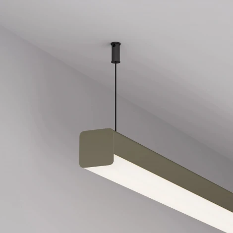 Профиль с экраном LINE-D-3030-2000 SQUARE OLIVE GREY+OPAL (Arlight, Алюминий) 055097