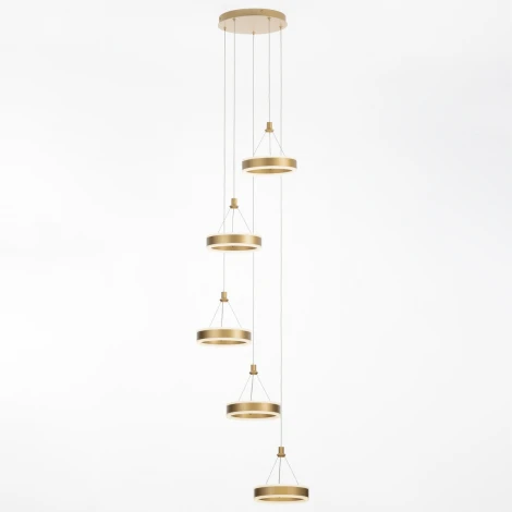 Подвесной светильник ярусный каскадный светодиодные Citilux Дуэт CL719052 (регулировка яркости, 220V, на проводе, кольцо)