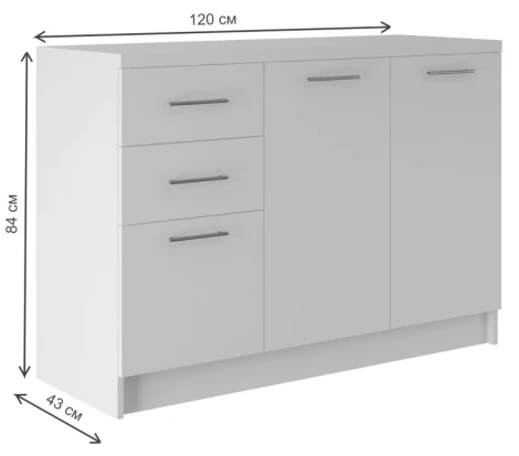 Комод Woodville Трог сонома / белый 506984