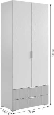 Комплект детской мебели "Зефир К2" (3500х580х2300) Mebelson (ЛДСП,ПВХ,МДФ,Металл/Светлое дерево,Белый муар,Розовый) арт.ДК02Зефир.3102