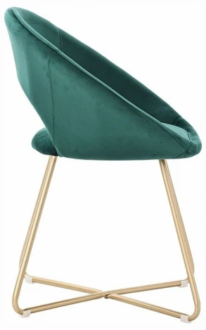 Комплект стульев Refuge Hesby зеленый, золотой (Комплект 4 шт) (Металл,Велюр/Зеленый) арт.HSBI_DC2124_green_4