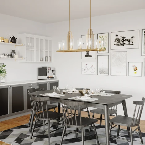 Потолочная люстра на штанге Kichler Kimrose QN-KIMROSE10-BNB (220V)