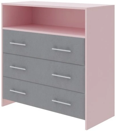 PROxSON Комод Свен (ЛДСП Розовая+ткань Розовый кварц/Тетра Слива) 90x40