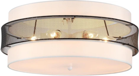 Потолочный светильник круглый Lumion Animaisa 8002/6C белый, черный металл/металл, текстиль Е27 6*60W 220V (круглые)