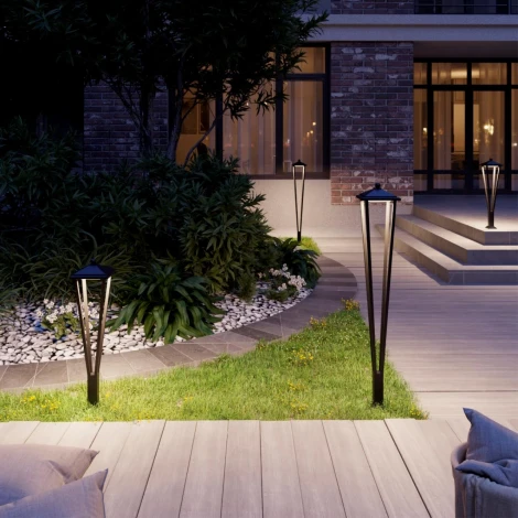 Уличный наземный светильник Odeon Light Bearitz 6655/12GA NATURE черный/металл IP65 LED 12W 4000K AC85-265V (220V)