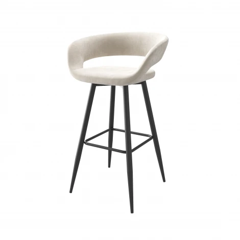 Стул полубарный Р 700, Черный/CREAM LUX b03 МАМАДОМА Барни 102199
