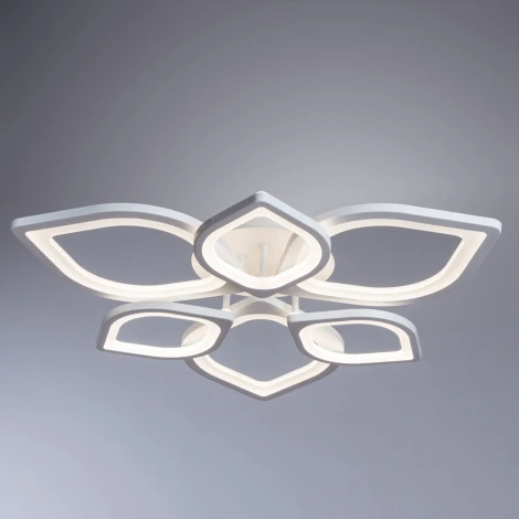 Потолочная люстра Arte Lamp Polli A2531PL-6WH (LED, 220V, пульт управления, управление смартфоном, умный дом - Алиса, Tuya Smart, цветы)
