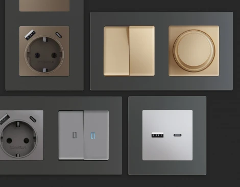 Рамка Ambrella Volt ALFA Techno (Графит Мягкое касание) 1-ая AF220801