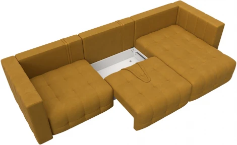 Диван угловой Лига-052 НПБ Лонг угол универсальный Лига Диванов (Велюр) арт.128830