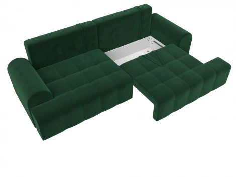 Диван прямой Лига-080 (ДСП/Пластик/Велюр/Зеленый) Лига Диванов 131116