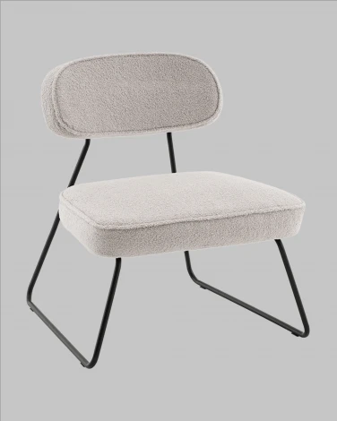 Кресло Kate new ткань букле светло-серый Stool Group арт.УТ000041263