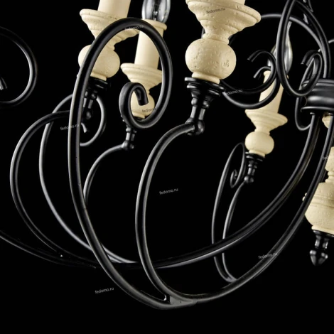 Подвесная люстра Maytoni Karina H631-PL-08-B (220V, на цепи, подсвечник, свеча)