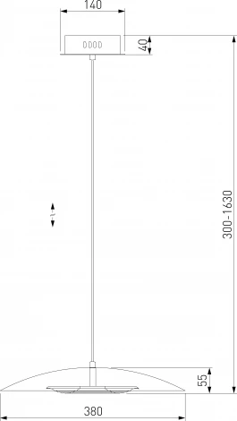Подвесной светильник светодиодный Eurosvet Kontur 90328/1 черный (220V, на проводе)