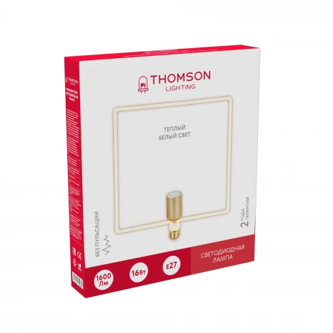 Лампочка светодиодная филаментная белая трубка E27 16W Thomson Deco Square-3 TH-B2402