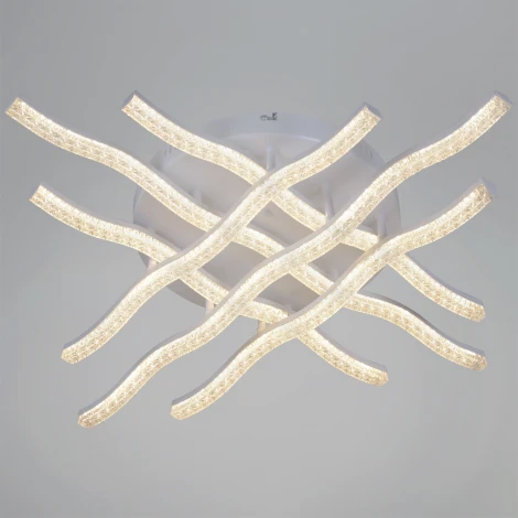 Потолочная люстра светодиодная на штанге с пультом с регулировкой цветовой температуры, яркости и с ночным режимом Reluce 74190-0.3-06 WH