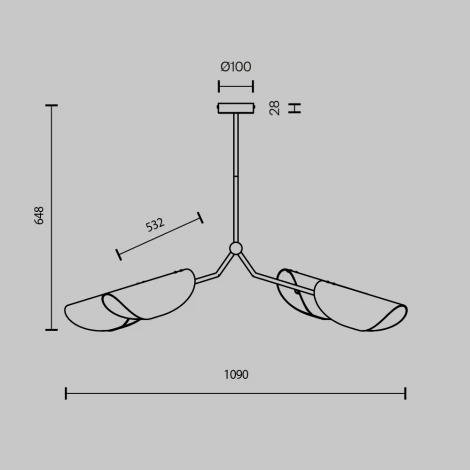 Потолочная люстра на штанге Maytoni Organic MOD225PL-04B (220V)