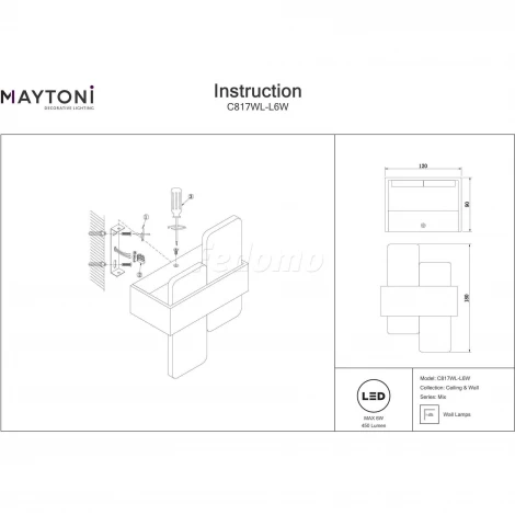 Настенный светильник Maytoni Mix C817WL-L6W