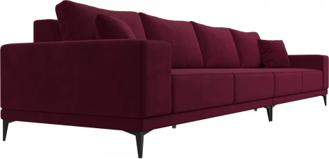 Диван прямой Льюес Лонг (Бордовый/Микровельвет) Лига Диванов арт.122395
