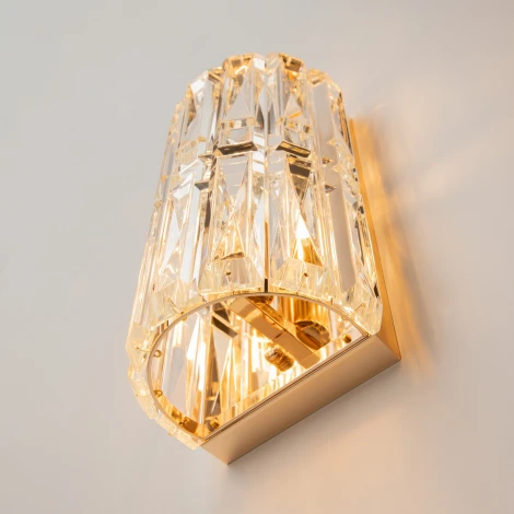 Бра Maytoni Facet MOD094WL-01G (220V, хрусталь, круглые)