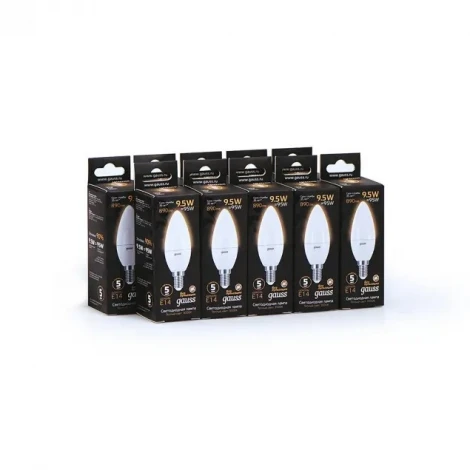 Лампочка светодиодная E14 9,5W 220V 3000K Gauss 103101110