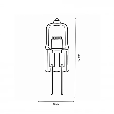 Лампочка галогенная капсульная прозрачная G4 35W Uniel JC-12/35/G4 CL