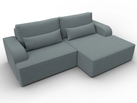 Диван угловой Лига-120 угол правый (ДСП,Брус,Фанера,ЛДС,Рогожка/Серый) Лига Диванов 137285