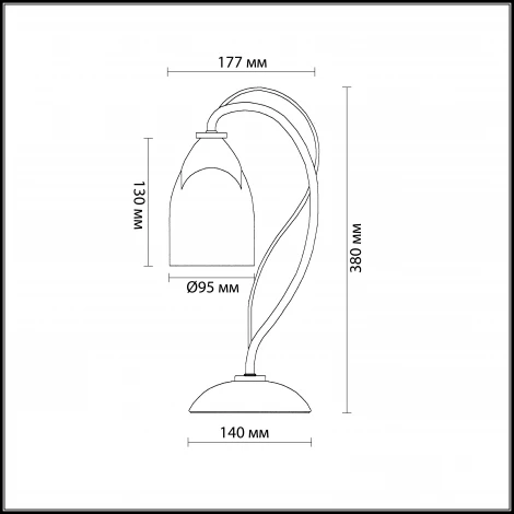 Интерьерная настольная лампа Odeon Light Risto 2079/1T